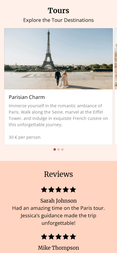 The middle of the link tree generated using Taplink AI