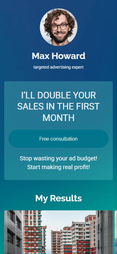 A template to create a digital advertising specialist link tree