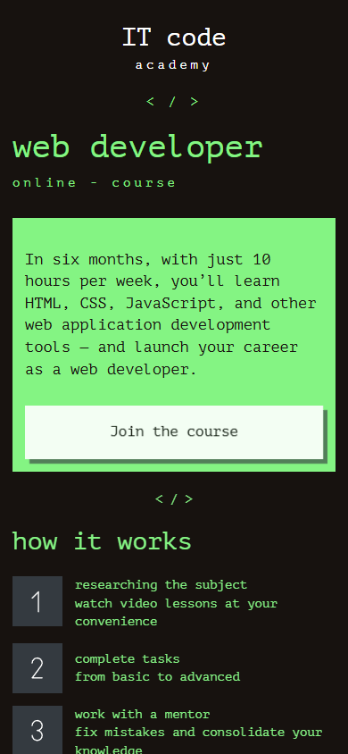 An IT education school link tree template