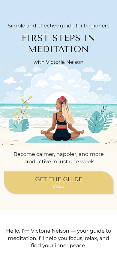 Top section of the meditation coach’s Beacons-style website created using Taplink