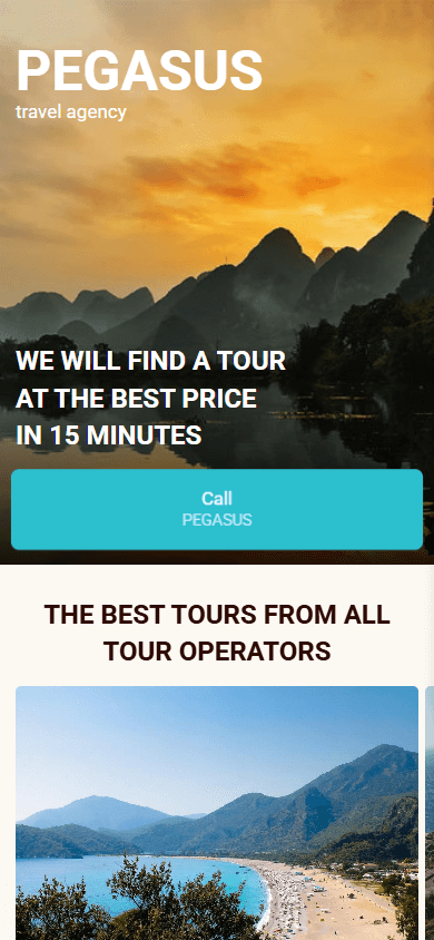 A link tree template for the travel agency