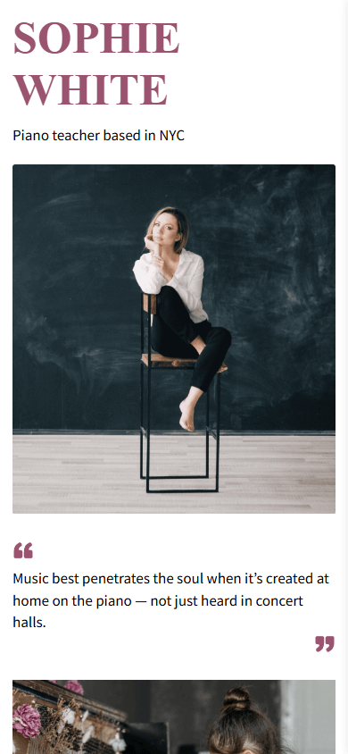 A music teacher link tree template