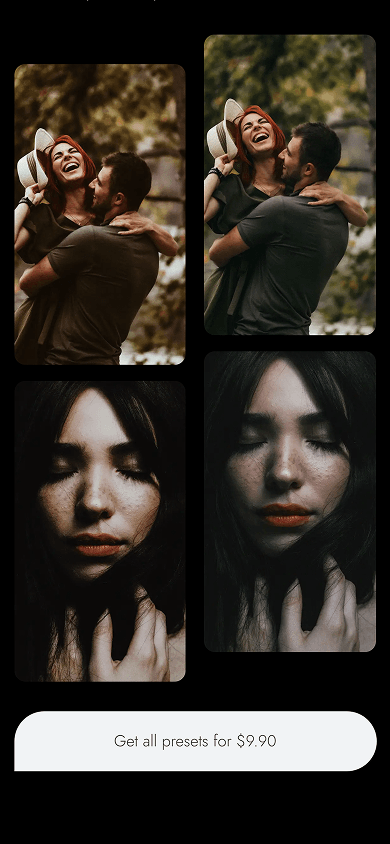 Bottom section of the photographer’s Beacons-style website created on Taplink