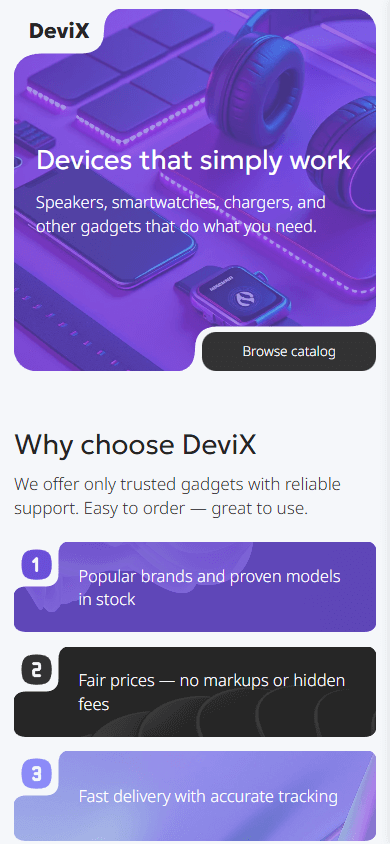 An electronic store link tree template
